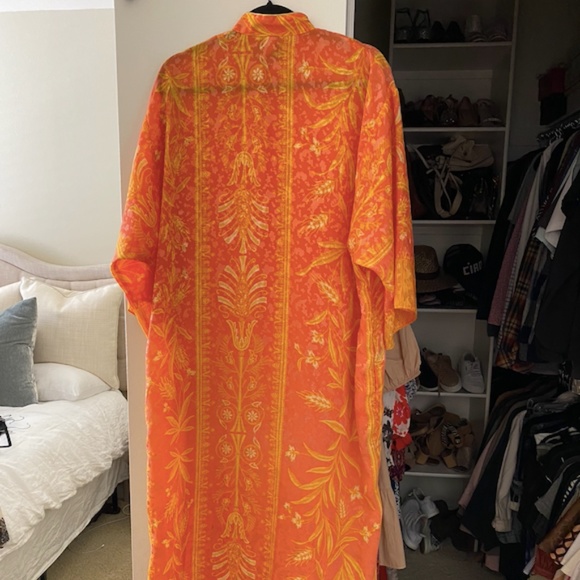 Vintage SAKS FIFTH Kimono Maxi Robe - Picture 3 of 6